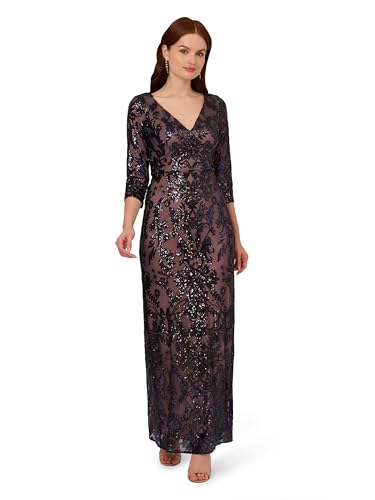 Adrianna Papell Women's Beaded Long Dress