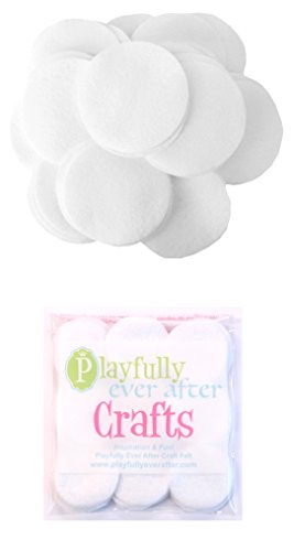 Image of Playfully Ever After White Craft Felt Circles (2 Inch - 44pc)