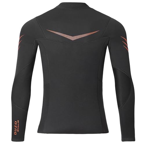 Chaqueta Top de Traje de Neopreno para Hombre, 3MM, Cremallera Frontal, Manga Larga, para Buceo, Natación, Snorkel, Kayak miniatura 3
