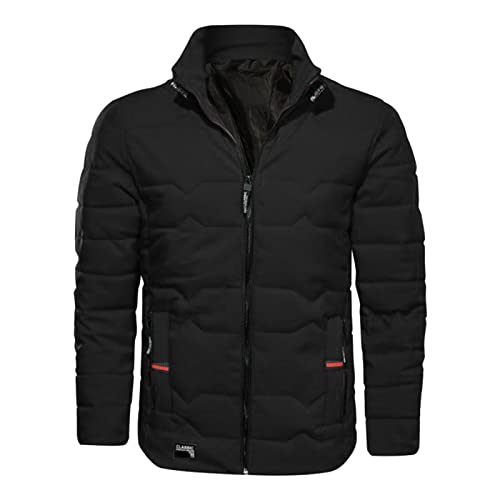Veste de neige pour homme manteau bouffant noir XXXXL chaud en coton