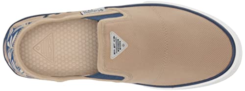 Columbia Men's Slack Tide Slip PFG Boat Shoe, Oxford Tan/Carbon, 12