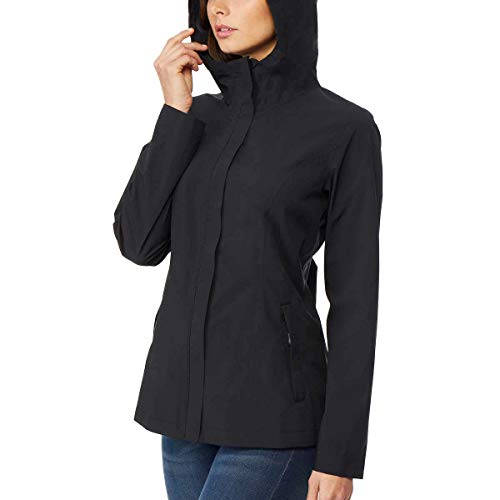 32 DEGREES Women?s Rain Jacket Coat Weatherproof, Black, X-Large