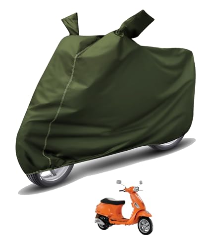 Image of Auto Hub Waterproof Scooty Cover Compatible with Vespa SXL Dustproof, UV Protection Two Wheeler Scooty Vespa SXL Cover - Green