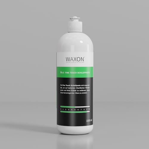 WAXON Fine Touch Polierpaste – Hochleistungs-Autopolitur zur Entfernung von Kratzern und Wirbelspuren | Spiegelglanz | 1000 ml