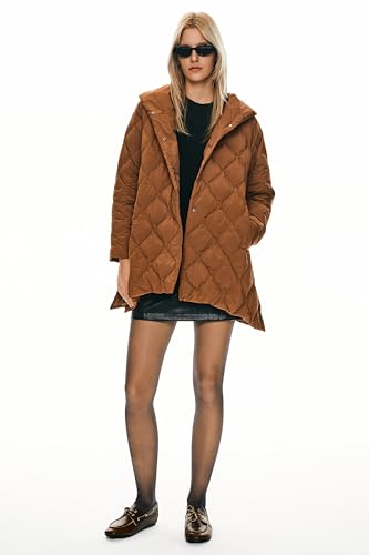 Orolay Coffee Women's Oversized Quilted Puffer Jacket – Lightweight, Insulated, and Cozy for Everyday Adventures - Image 6