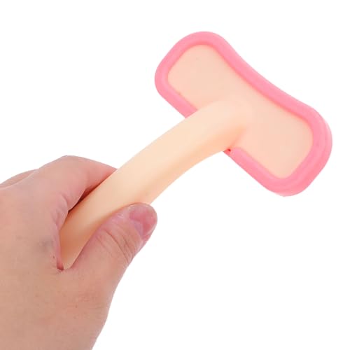 TOBBOMEY Soft Silicone Pet Massage Grooming Brush for Rabbits and Guinea Pigs, Small Pink Bath Comb for Shedding and Hair Removal, Pet Bathing Massage Tool for Small Animals - Image 4