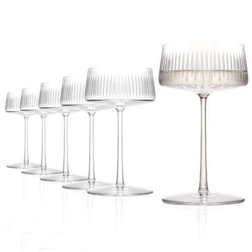 Stölzle Lausitz SOHO Coupes à Champagne Set de 6 275ml – Verres Élégants pour Champagne & Cocktails – Verres en Cristal de Haute Qualité – Lavables...