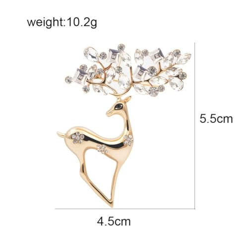 YouBella Jewellery Latest Stylish Crystal Unisex Deer Brooch for Women/Girls/Men