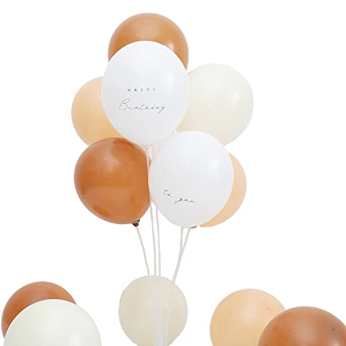 Hanamei バースデー バルーン と バルーンスタンド セット 飾り付け ニュアンス カラー レターバルーン HAPPY BIRTHDAY 風船 飾り くすみ 誕生日 パーティー 男 女 装飾 フォトブース 流行 スタイル