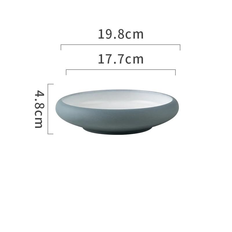 Assiettes Service de Table KINGLANG Original Assiette en céramique Japonais Plat Rond Usine En Gros Export Vaisselle Plat ménager Assiette à collation Assiette à fruits Assiette(B)