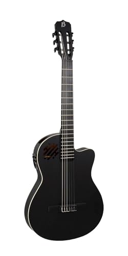 BAMBOO, Guitarra Electroclásica Pro Slim Black Mahogany 39' - Incluye Funda Acolchada