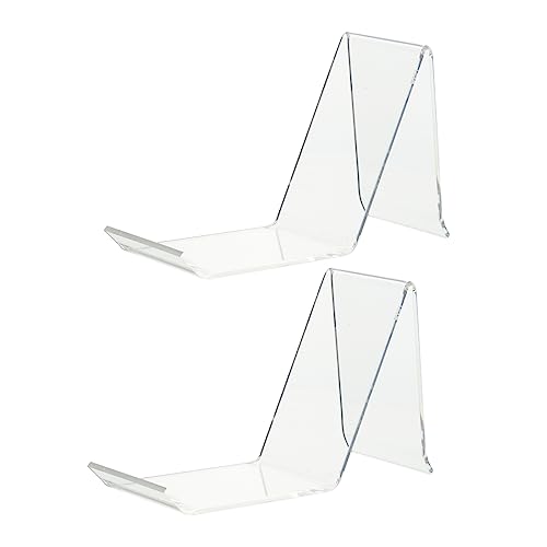 HEALLILY Expandable Shoe Rack Modern Acrylic Display Stand for Sneakers High Heels