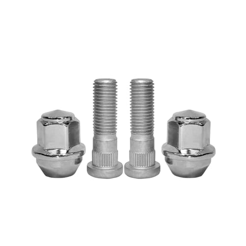 SRW - Alloy Wheel Only - Broken Wheel Stud(s) - 2019 Ford Transit 8 Mysttoo M12x1.50 Chrome Wheel Lug Stud Nut Set Compatible with 2006-2021 Ford Focus Fusion Fiesta Escape EcoSport Ranger MKC MKZ, Replaces 611-303 CV6Z1012C ACPZ1012H (4PCS)