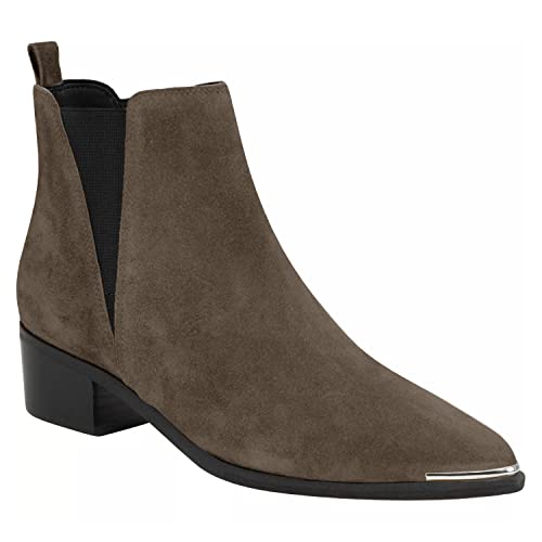 Juliet Holy Womens Chelsea Boots Fashion Winter Pointed Toe Chunky Stacked Low Heel Slip On Ankle Booties