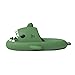 Shark Sliders Damen Herren Badeschlappen Badeschuhe Hausschuhe Sommer Streifen Slippers Cloudyzz Schlappen Home rutschfeste Pantoffeln Indoor Strand (Dunkelgrün,40/41 EU)