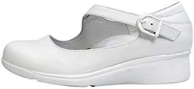 24 Hour Comfort Michele (1061) Women's Wide Width Diagonal Buckle Loafer Shoes White 10 Review | Image 2