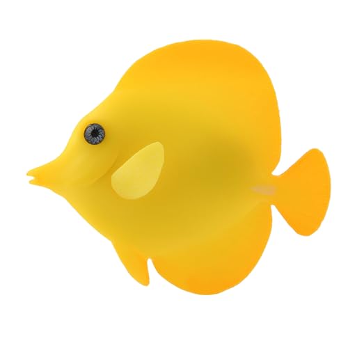 Aquarium Artificial Fish, Silicone Floating Fake Tropical Fish Funny Luminous Lifelike Moving Fishes...