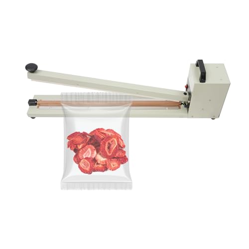 RjcdOPL Selladora 600 mm, termoselladora 750 W, soldadora con 8 niveles de temperatura, ancho de sello 3 mm, ideal para hogar, panaderías, cafeterías y pequeños comercios