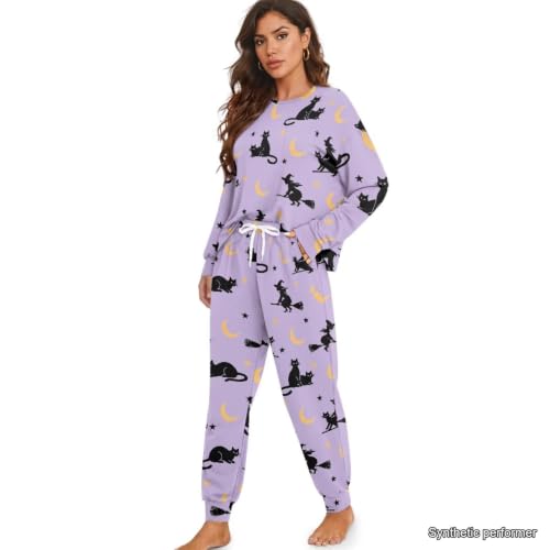 Image of Women's Pajamas Set Soft 2 Piece Loungewear Long Sleeve Pj Set