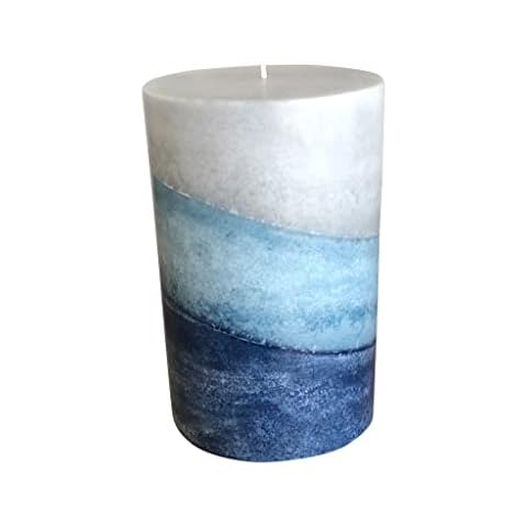 Wicks N More Indigo Mist Handmade Pillar Candles (4x6) Cover