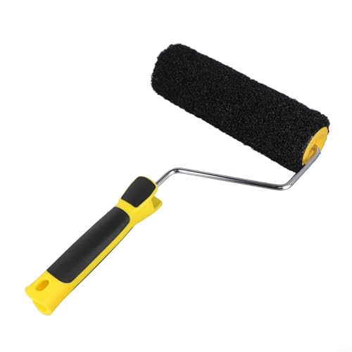 Utility, pennello da parete da 22,9 cm, rullo per stucco, setole in nylon, intonaco, vernice, strumento per la struttura, colore nero, 36 x 23,5 cm, per lavori di bricolage (nero)