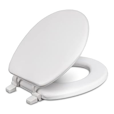 Centoco Toilet Seat Round, Soft Cushioned Vinyl Toilet Seat, HPS20-001, White