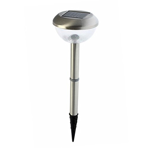 Borne de jardin solaire LED Inox par 6