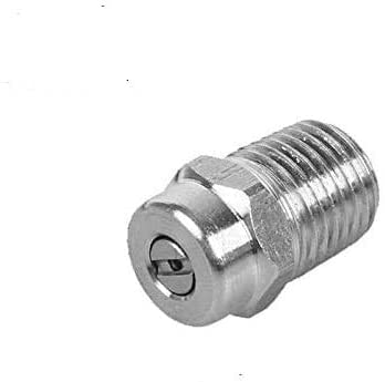 Stainless steel Silver Pressure Washer Jet wash Spray Nozzle 1/4" meg 25° Fan Jet Sizes 1.07/1.2/1.35mm (050(1.35mm))