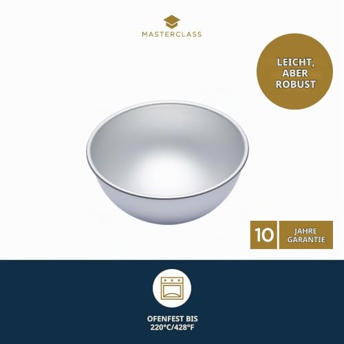 MasterClass Halbkugel-Kuchenform 20 cm, silberne eloxierte Aluminiumform, leicht, strapazierfähig, zum Backen von Halbkugel-Kuchen, 8 Zoll… – Ansicht 3