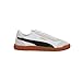 Puma Unisex-Child, Club 5v5 Suede, Puma White-Puma Black-Feather Gray, Big Kid, 4