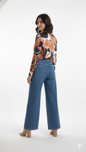 Image of Amazon Brand - INKAST Women Abstract Floral Printed Spread Collar Long Sleeves Casual Cami Shirt