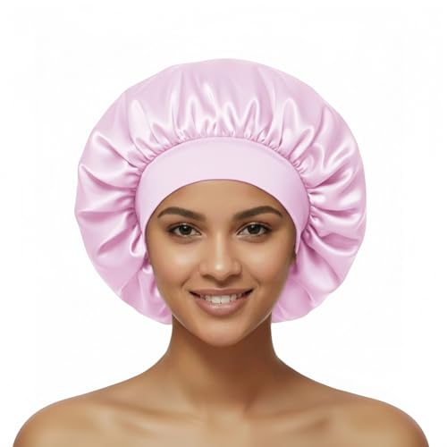 Bonnet en soie pour femme endormie aux cheveux bouclés pour un réveil parfait