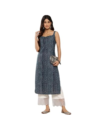 Bollyclues Women's Crepe Straight Bandhani Printed Kurti(BA-01)