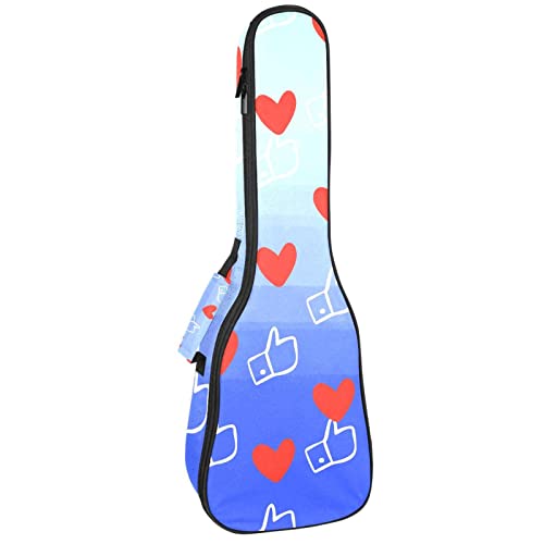 Sac ukulélé motif cœurs pour transporter votre passion musicale partout