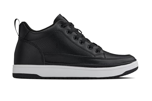 Image of CALTO Men's Invisible Height Increasing Elevator Shoes - Casual Low-top Leatherette Sneakers - 2.4 Inches Taller