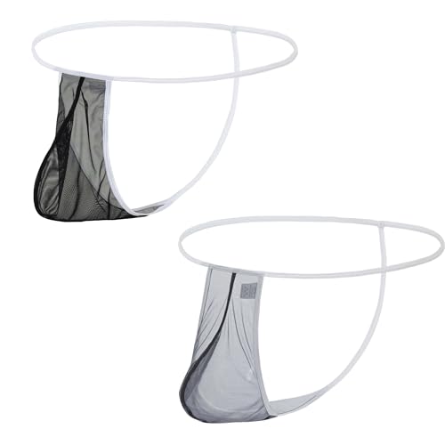 Mens Sexy Sheer G-String Thong Underwear Male See Through Mesh T-Back Thong