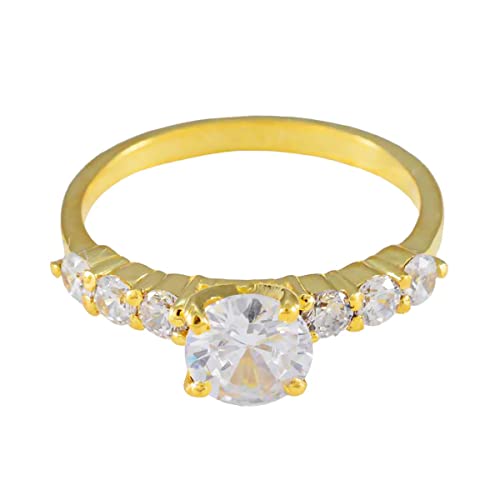 Bague en argent sterling 925 avec cz blanc brillant et finition raffinée en or blanc pour femme