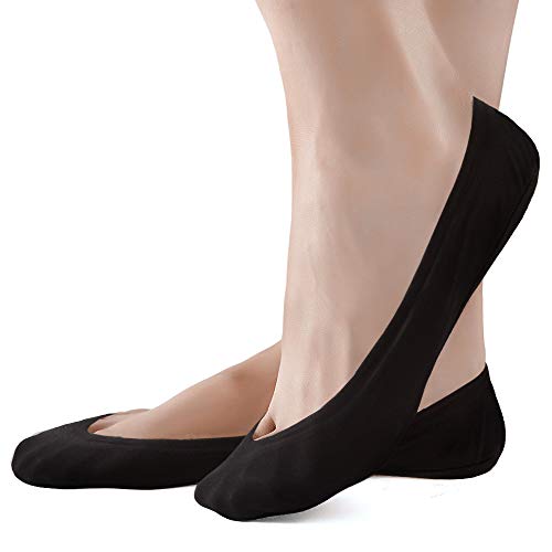 Image of No Show Socks for Women Non Slip Thin Low Cut Liner Socks for Flats | No-Show Socks Cotton Nylon Silicone Gel Grip Anti Slip Soft Breathablility Comfortable Fit for Flats Loafers Sneakers Clogs