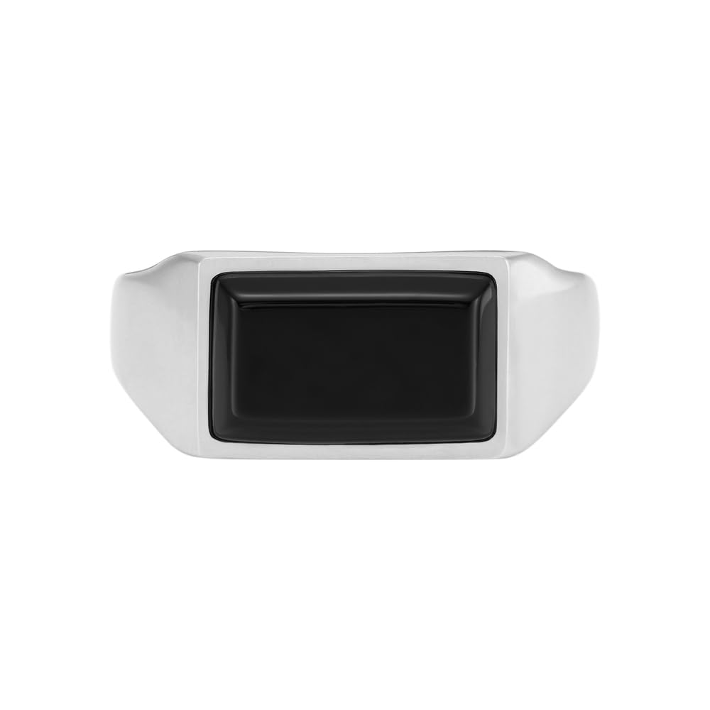 Fossil Herrenring Schmuck, Silber-Ton oder Gold-Ton Edelstahl Signet