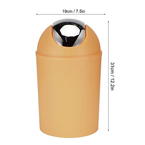 Pequeño cesto de basura con tapa plástico para baño miniatura 3