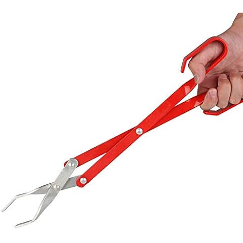 NANAD Long Handled BBQ/Braai Tongs Kitchen Scissors Tongs Camping BBQ Clip Outdoor Portable Aluminum(Red) Cover