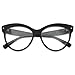 Vinatage Matte Black Cat Eye Oversized Squre Pointed Clear Lens Mod Eyewaer Sunglasses
