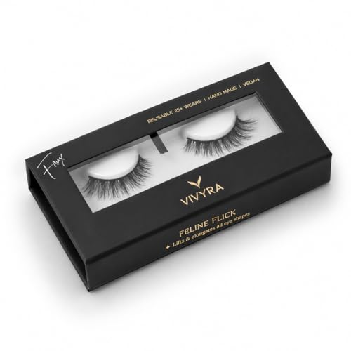 Vivyra Feline Flick Premium Eyelashes for Women | Lightweight False Eye Lashes | For all EYESHAPES...