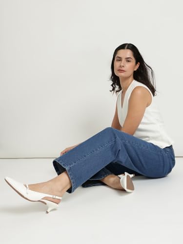 Image of FableStreet Women's Mid Waist Jeans |Wide Leg Jean - Perfect for Travel, Party & Everyday Use
