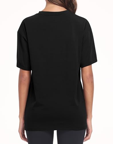 PRIMODA Womens Oversized Short Sleeve T Shirts Trendy Crew Neck Loose Workout Tee Casual Summer Tops Cotton3