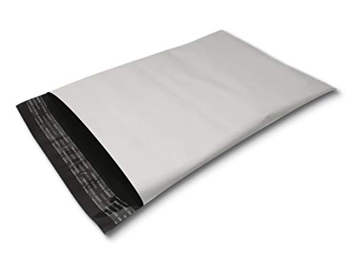 Lot de 100 Enveloppe Plastique d'expédition 230 x 320 + 45 mm enveloppe blanches opaques haute Résistance 60 microns pour envoi de Colis