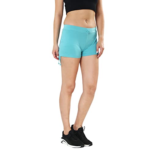 Image of TWGE Womens Cotton Hot Shorts - Short Pants for Ladies Stretchable Athletic Shorts Comfortable Fit with Elastic Waistband - Active Wear Ideal for Gym Yoga & Nightwear