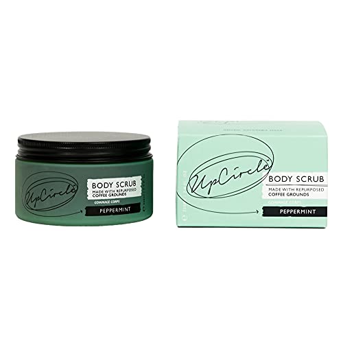 UpCircle Peeling-Kaffee-Körperpeeling mit Pfefferminze 220 ml - Meersalz, Eukalyptus + Kokosöl - Peeling Ihre Haut + verbessert die Durchblutung - natürliches, veganes Peeling für weiche, glatte Haut Cover