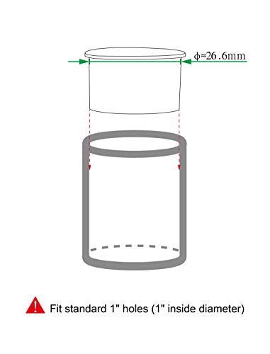 Summitlink Pool Fence Hole Cover Deck Patio Ground Caps (50, Almond Beige) #TOP2