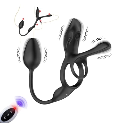 Oshun Vibrador Plug Anal Vibrante 3 En 1 Inalámbrico - Anal Plug, Plug Anal Hombre, Masajeador De Próstata, Cockring Y Retardante De Eyaculación Hombre Sex Toýs Couple Sex Toy Homme Sex Toy